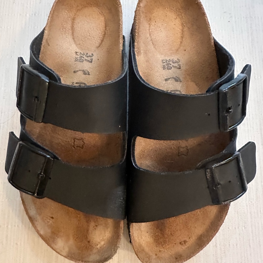 Papillio Black Double Strap Sandals like Birkenstock